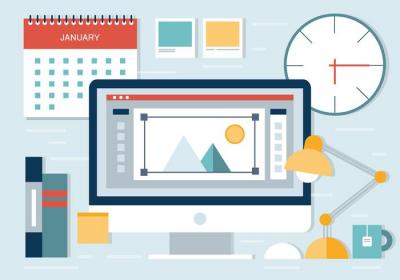 free-flat-desgn-workplace-vector